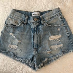 Zara blue denim shorts Size 00/23
